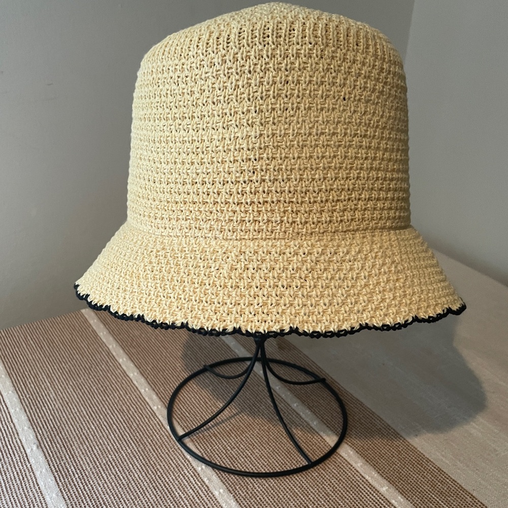 Elegant Tan Crochet Bucket Hat